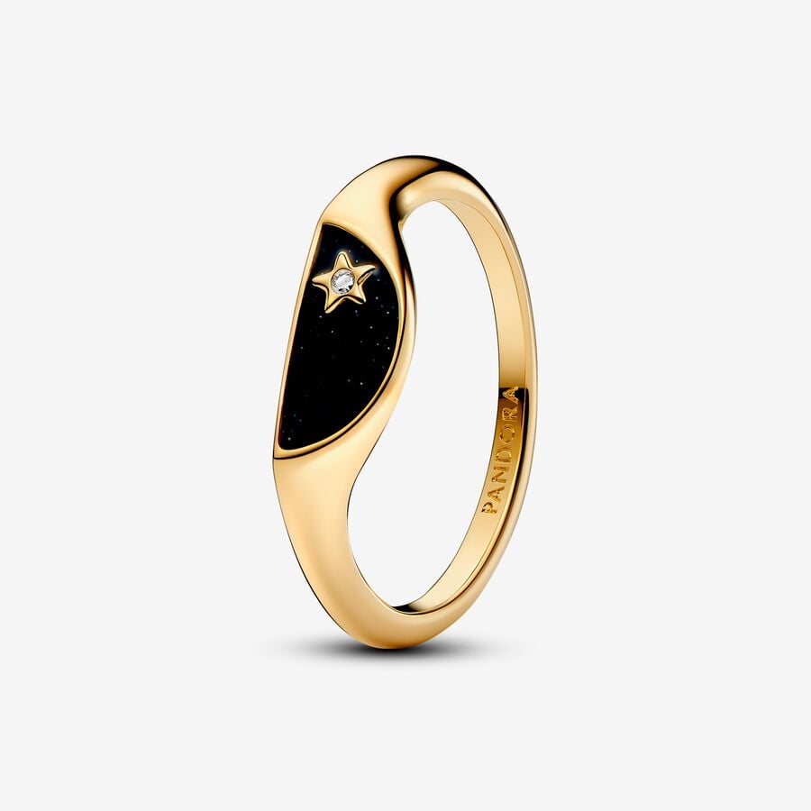 Conjunto de Regalo Anillos Pandora Me Sello Esmaltado