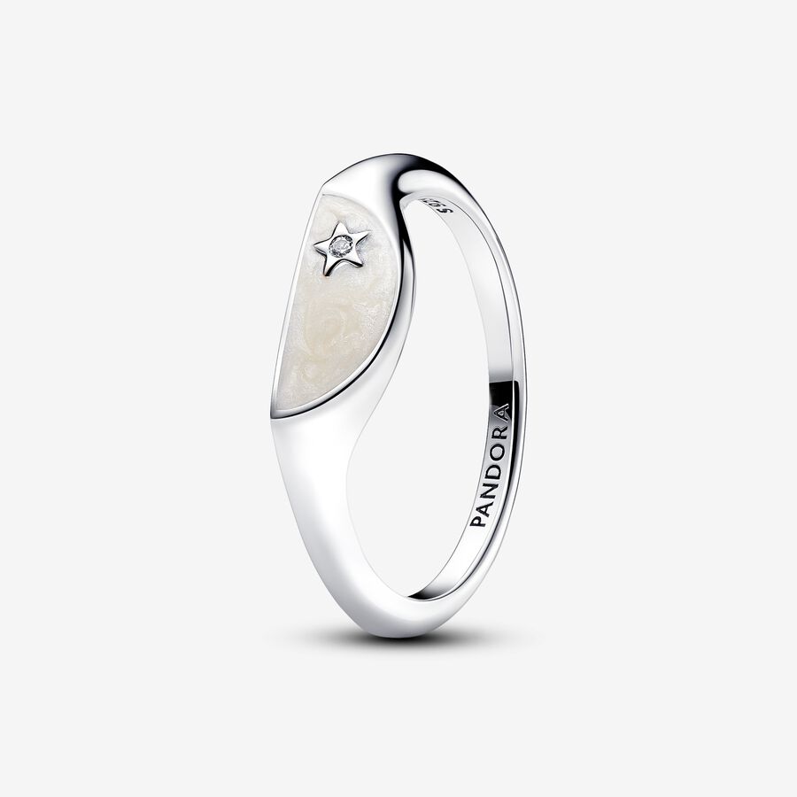 Conjunto de Regalo Anillos Pandora Me Sello Esmaltado