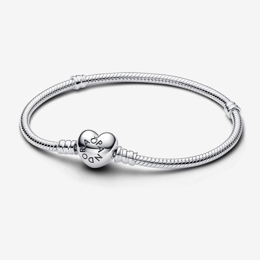 Pulsera Pandora Moments con cierre de Corazón 