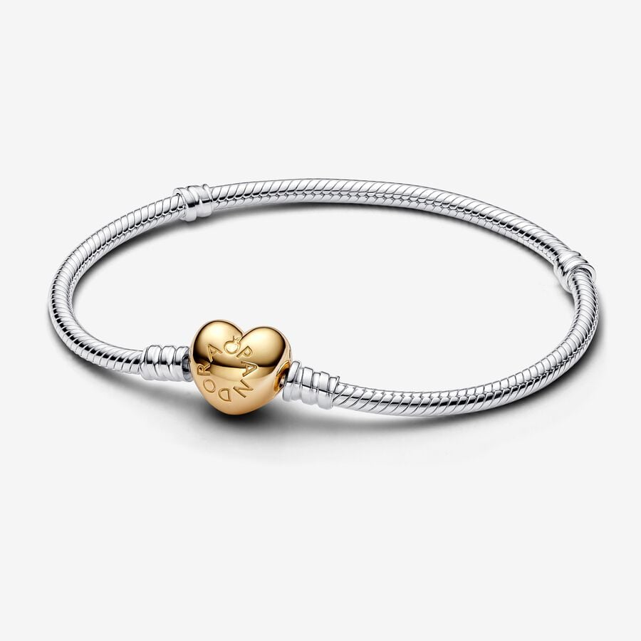 Pulsera Pandora Moments con cierre de Corazón 