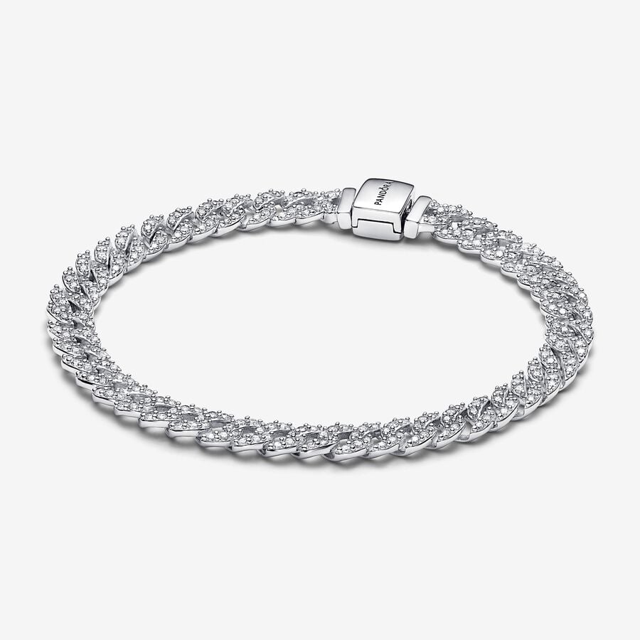  Pulsera Cadena Cubana en Pavé