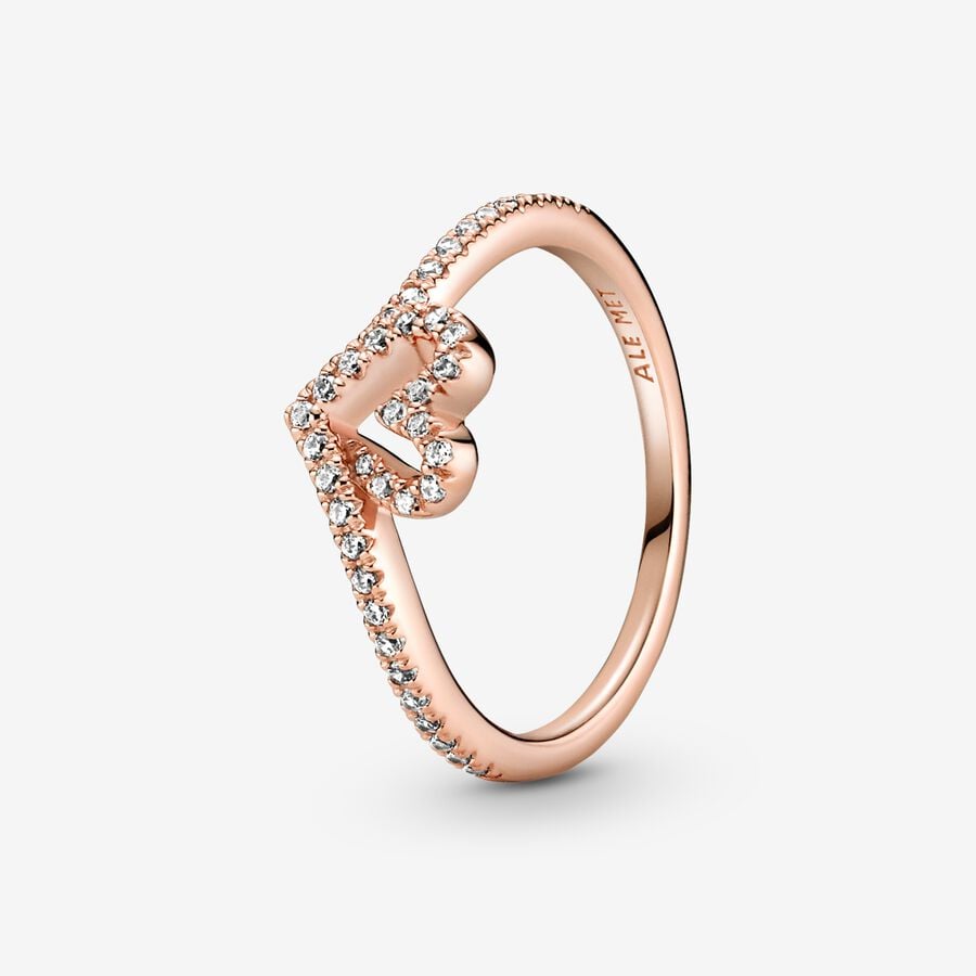  Anillo en Corazón Espumoso Brillante
