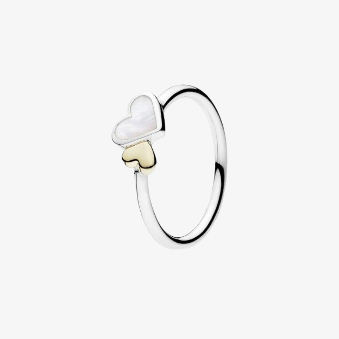  Anillo corazón blanco