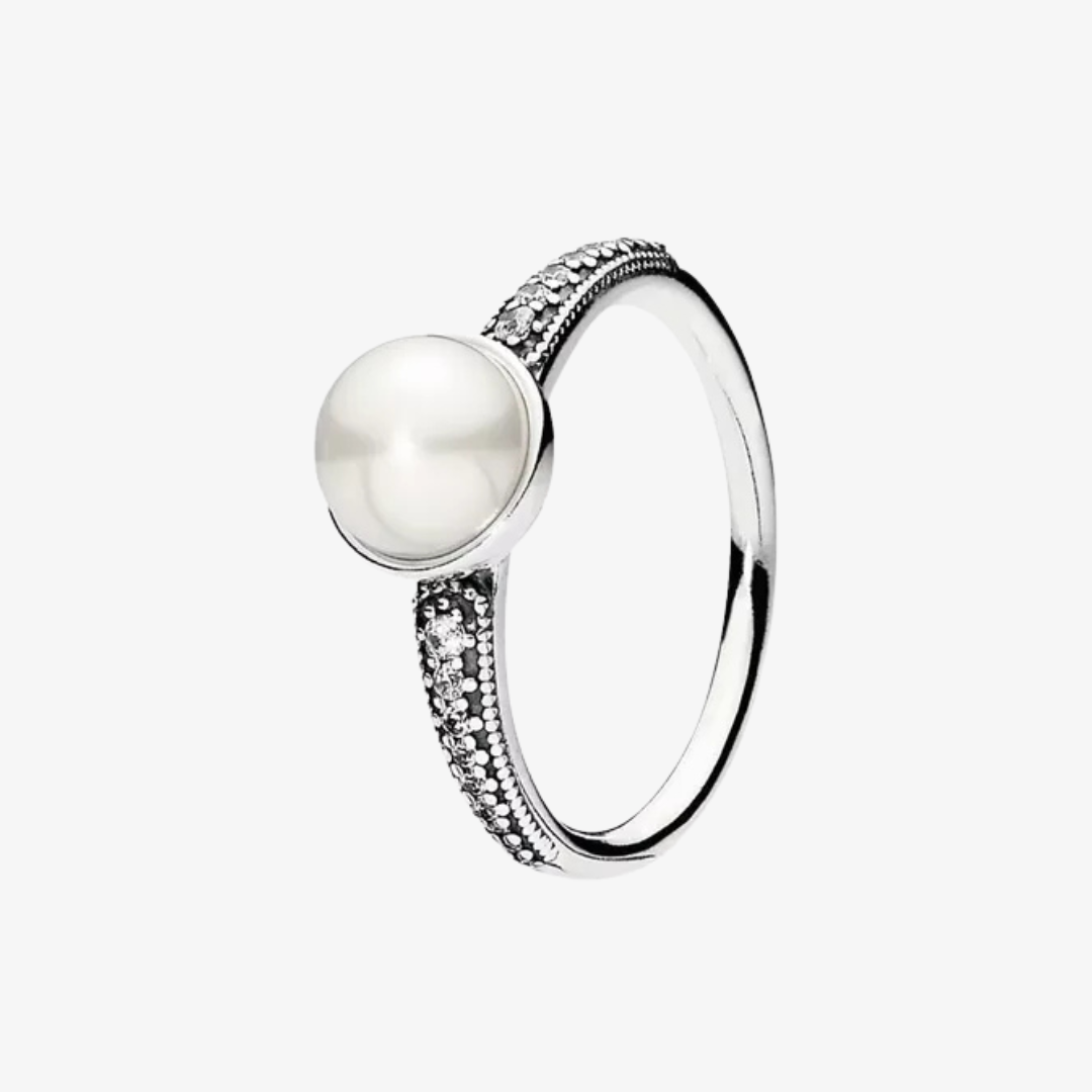  Anillo compromiso  con perla Pandora