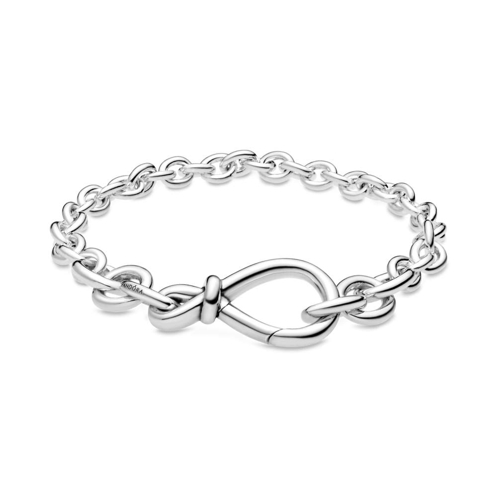  Pulsera de cadena Nudo infinito grueso