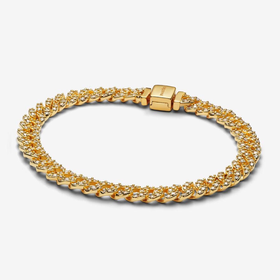  Pulsera Cadena Cubana en Pavé