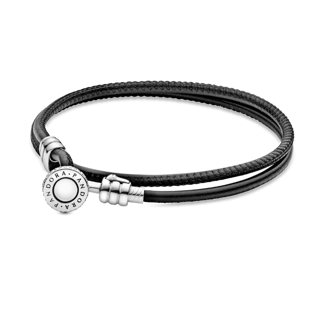  Pulsera de cuero cierre Pandora 