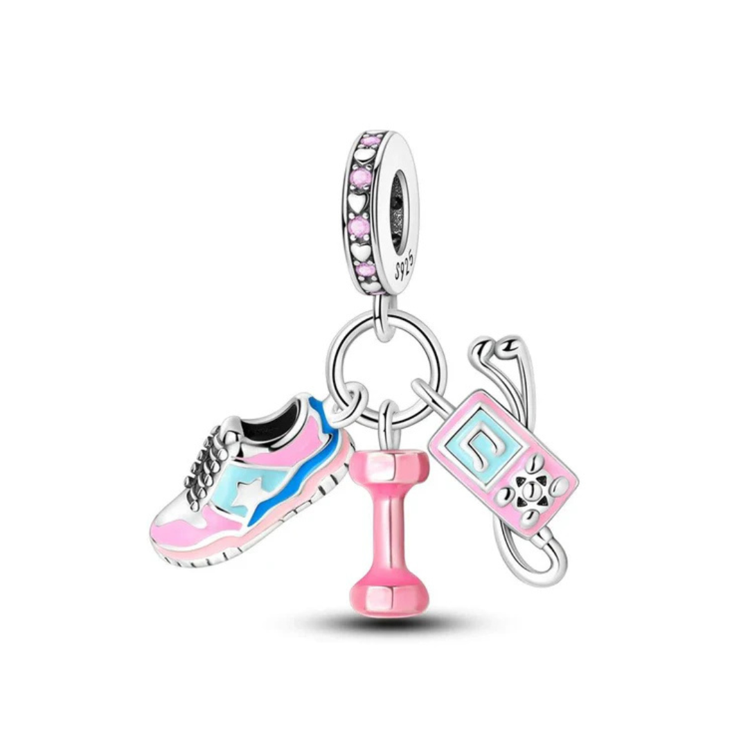 Charm de zapato, mancuerna, iPod