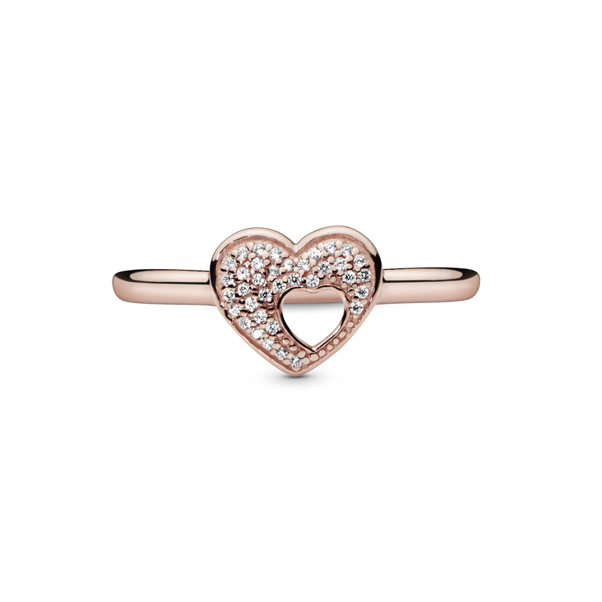  Anillo Corazón Brillantes rosa
