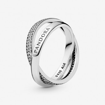  Anillo brillante cruzados
