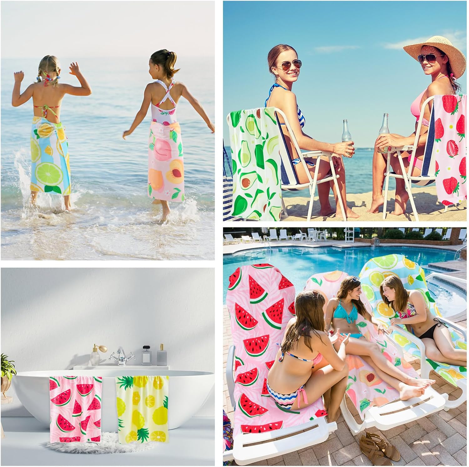 Toalla de playa ligera de microfibra  28 x 59 pulgadas