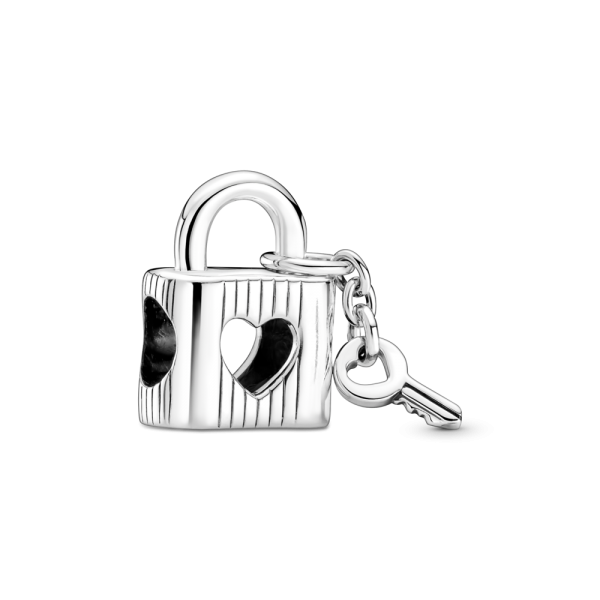 Charm Candado y Llave de Corazón