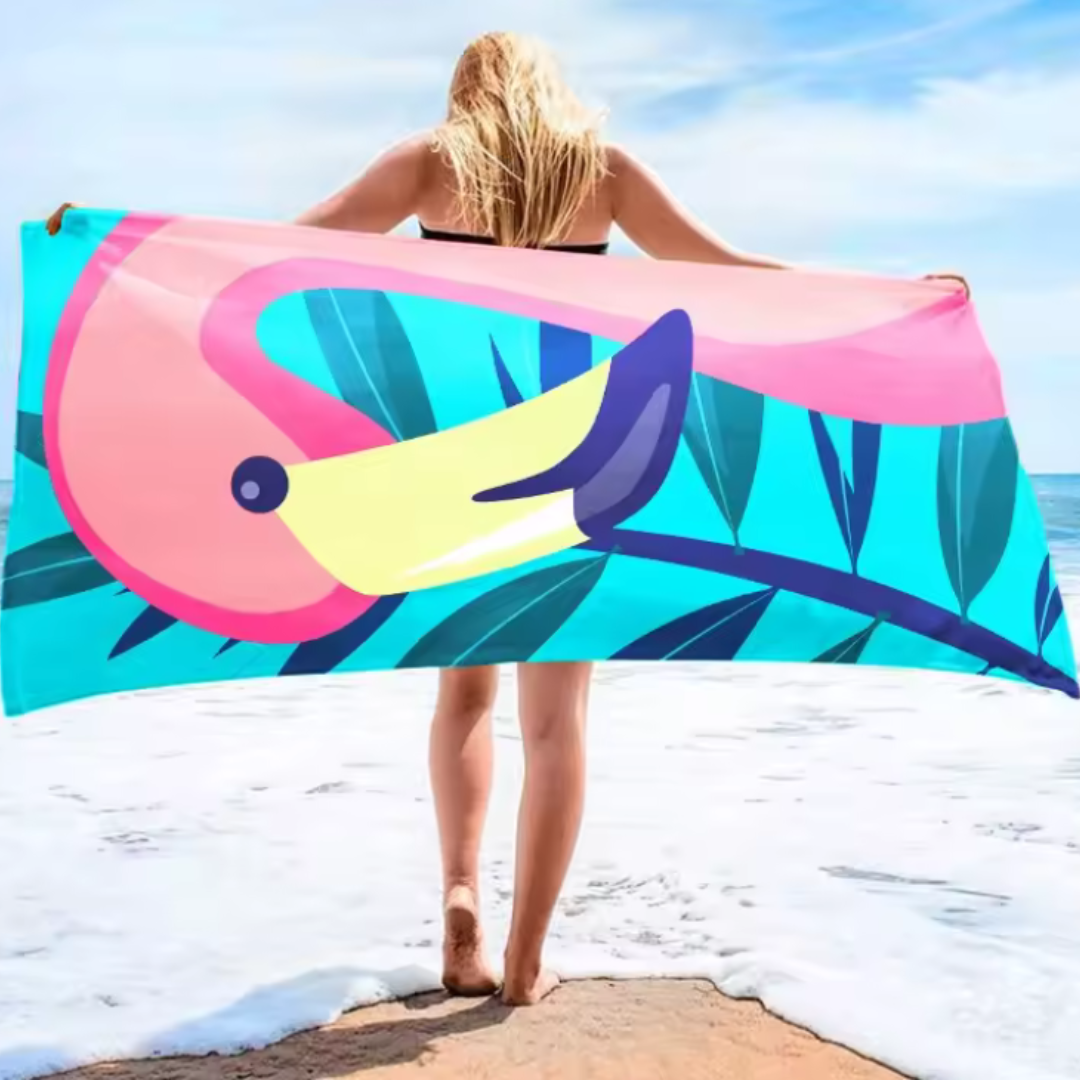  Toalla de playa de secado rápido para natación, campamento y baño 70 x 140 cm