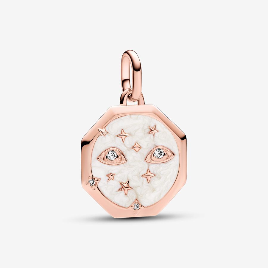 Pulsera de eslabones con medallón de ojos brillantes Pandora ME
