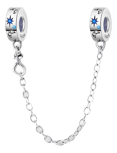 Cadena de seguridad estrella y luna 