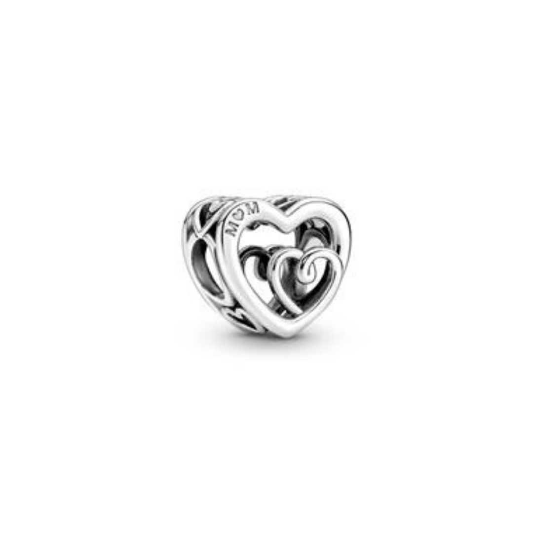 Charm corazón mom hueco