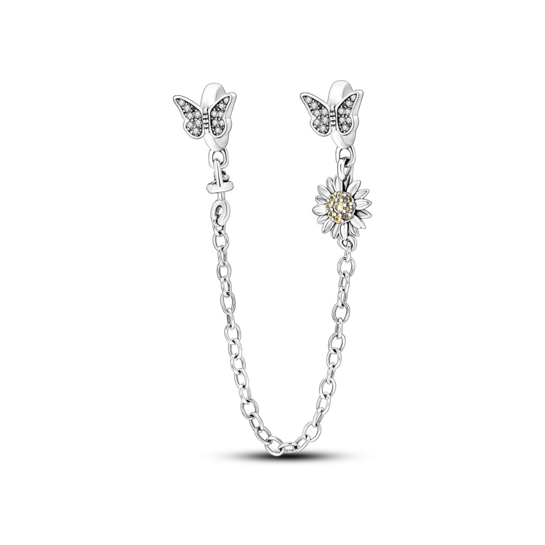 Cadena de seguridad mariposa brillante 