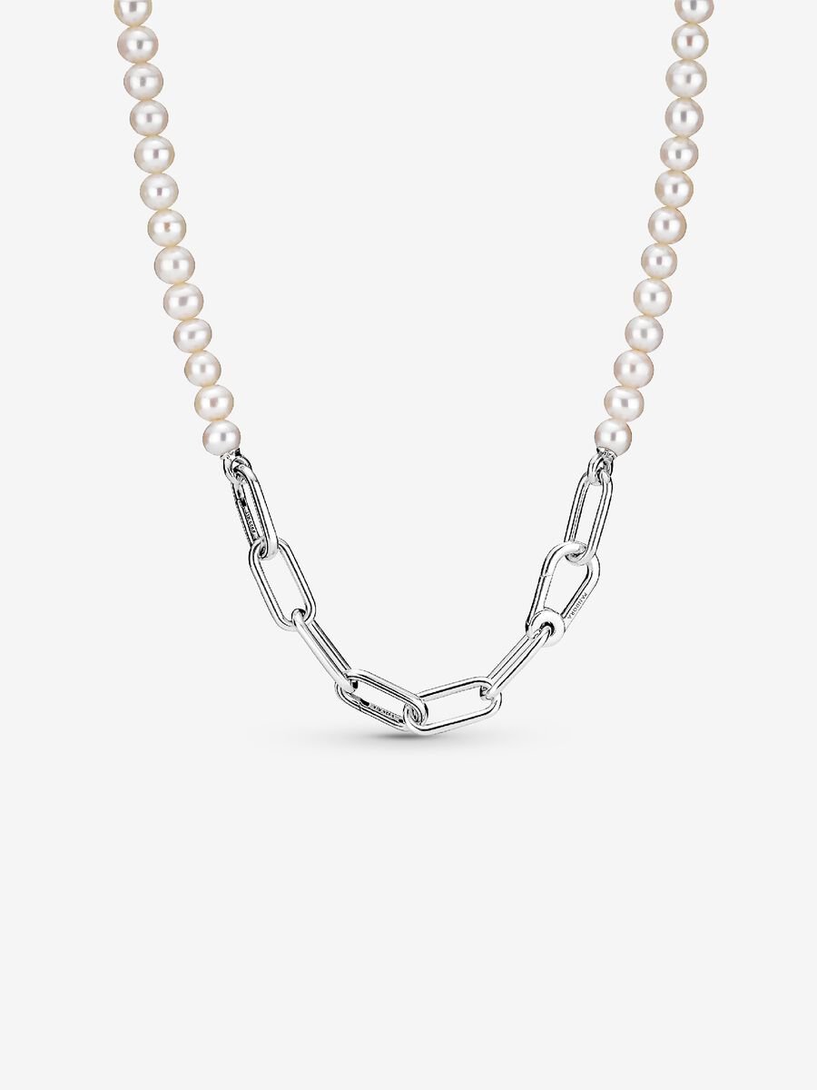 Collar de eslabones link y perlas 