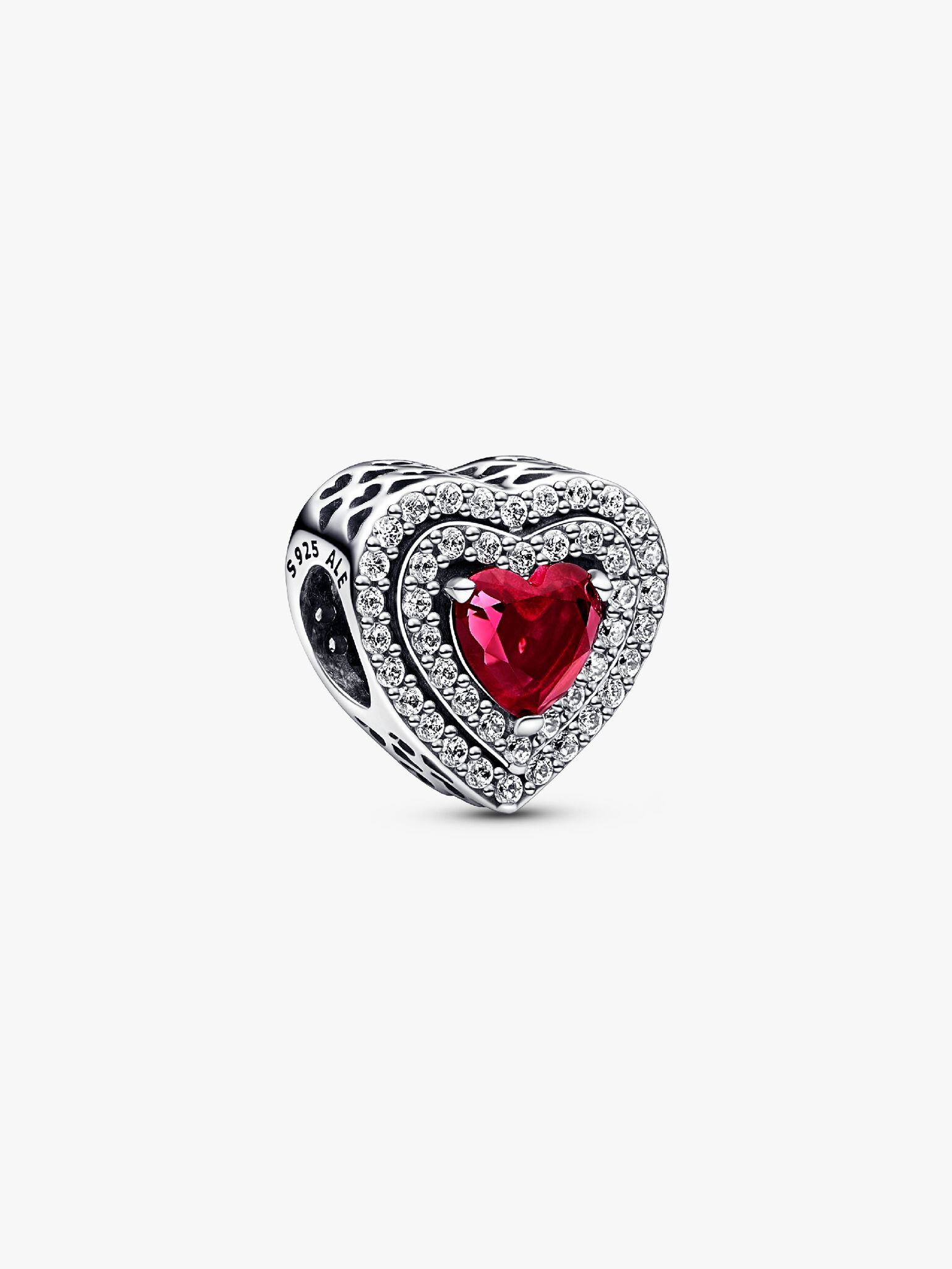 Charm corazon rojo brillante 