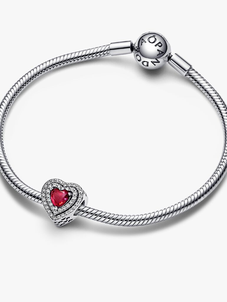 Charm corazon rojo brillante 
