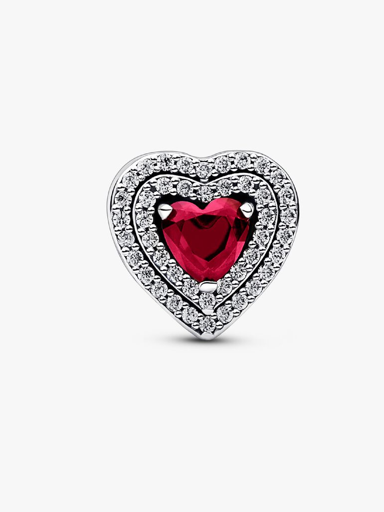 Charm corazon rojo brillante 
