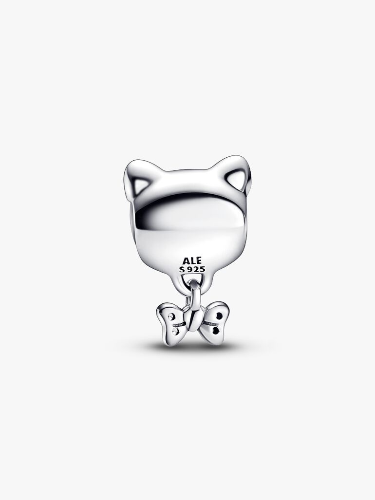Charm de gato y lazo para mascota