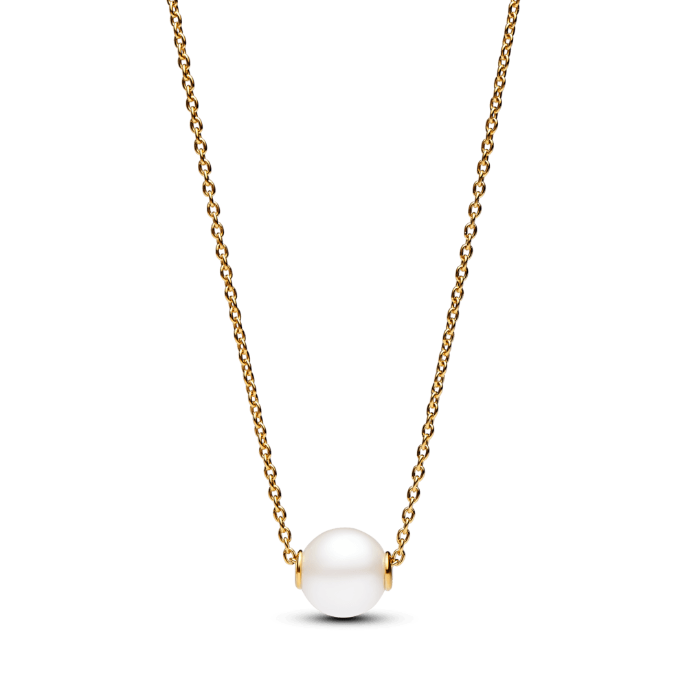 Collar  perla dorado 