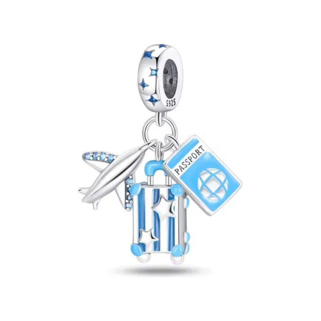 Charm colgante de viaje celeste triple 