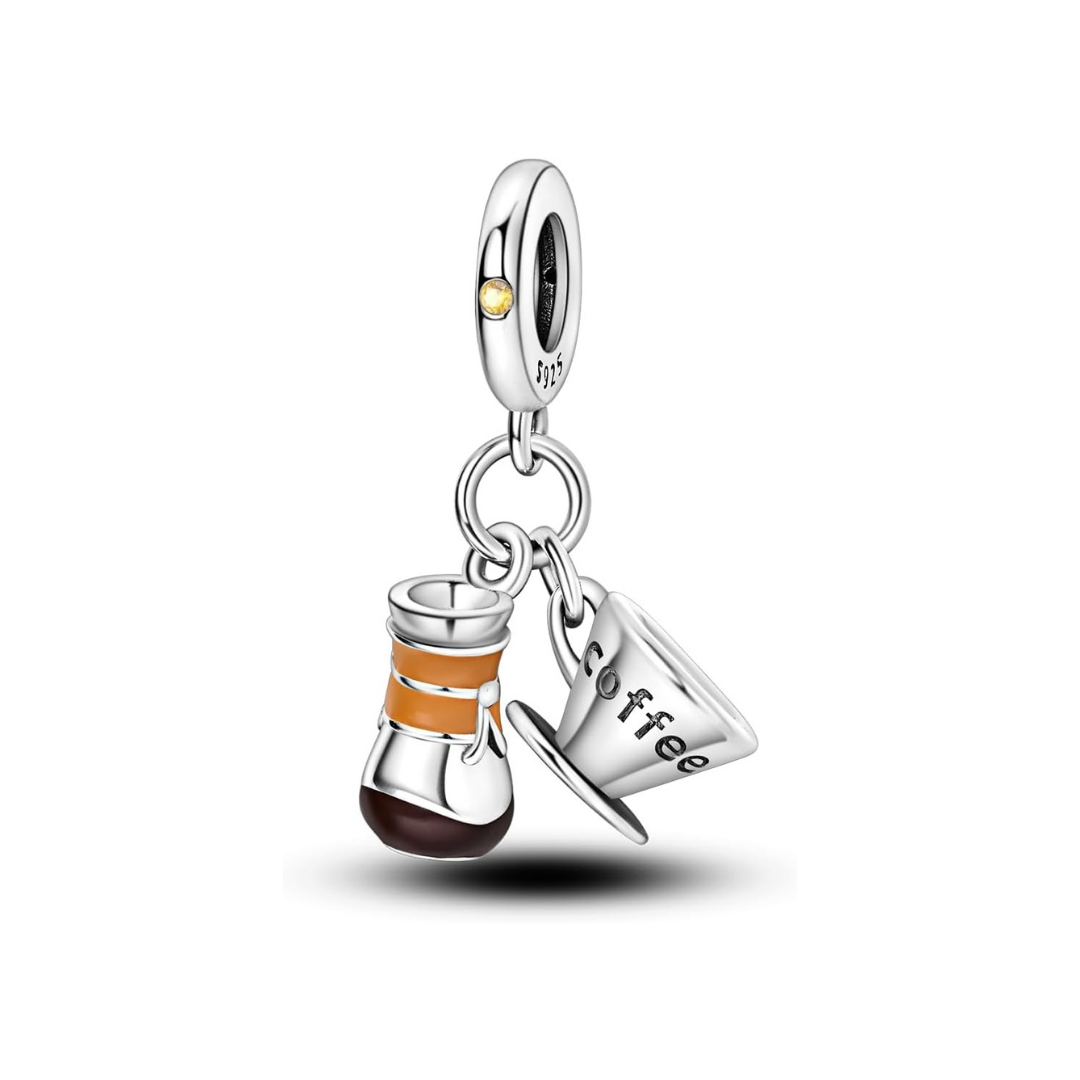 Charm colgante de cafe