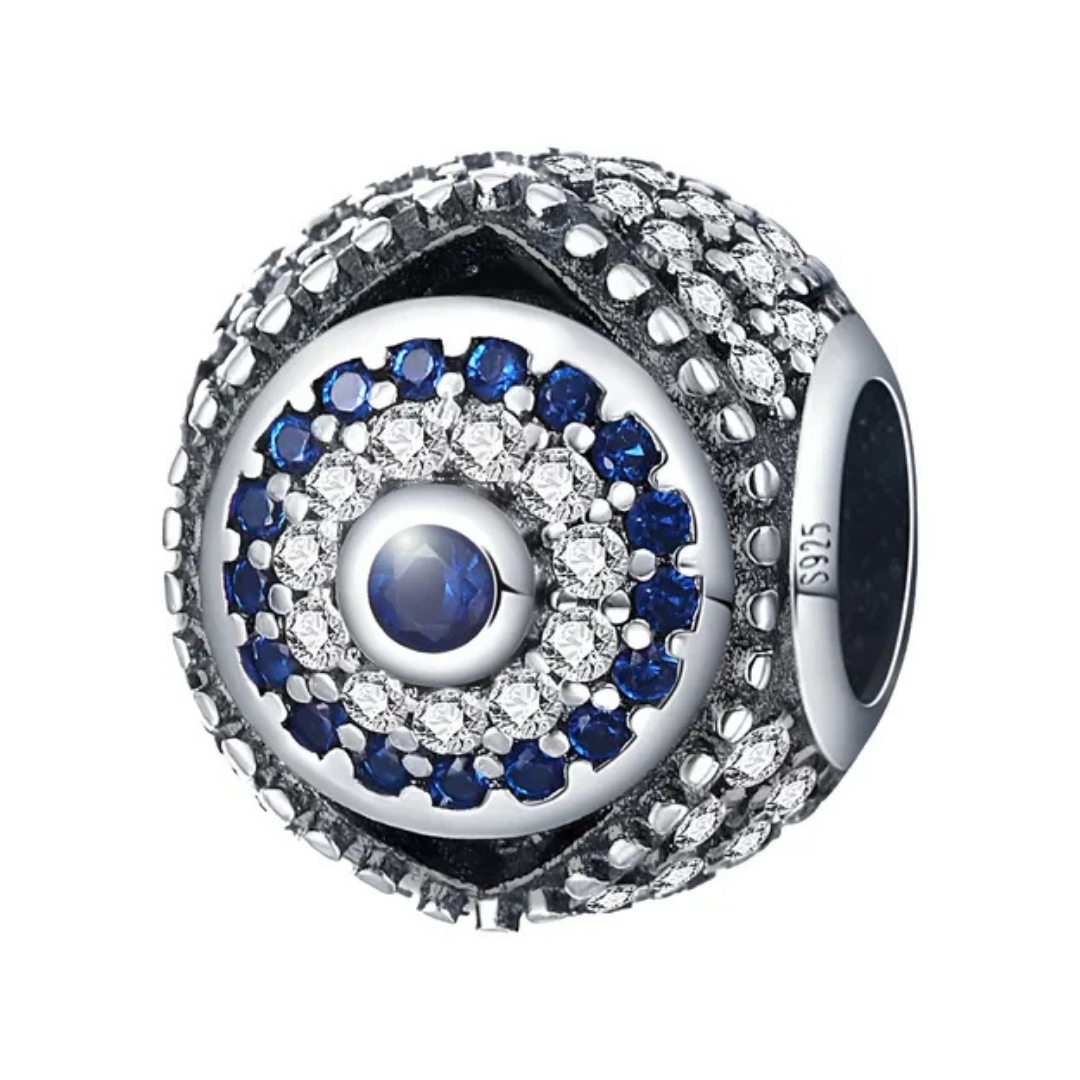 Charm ojo turco brillante con punta 