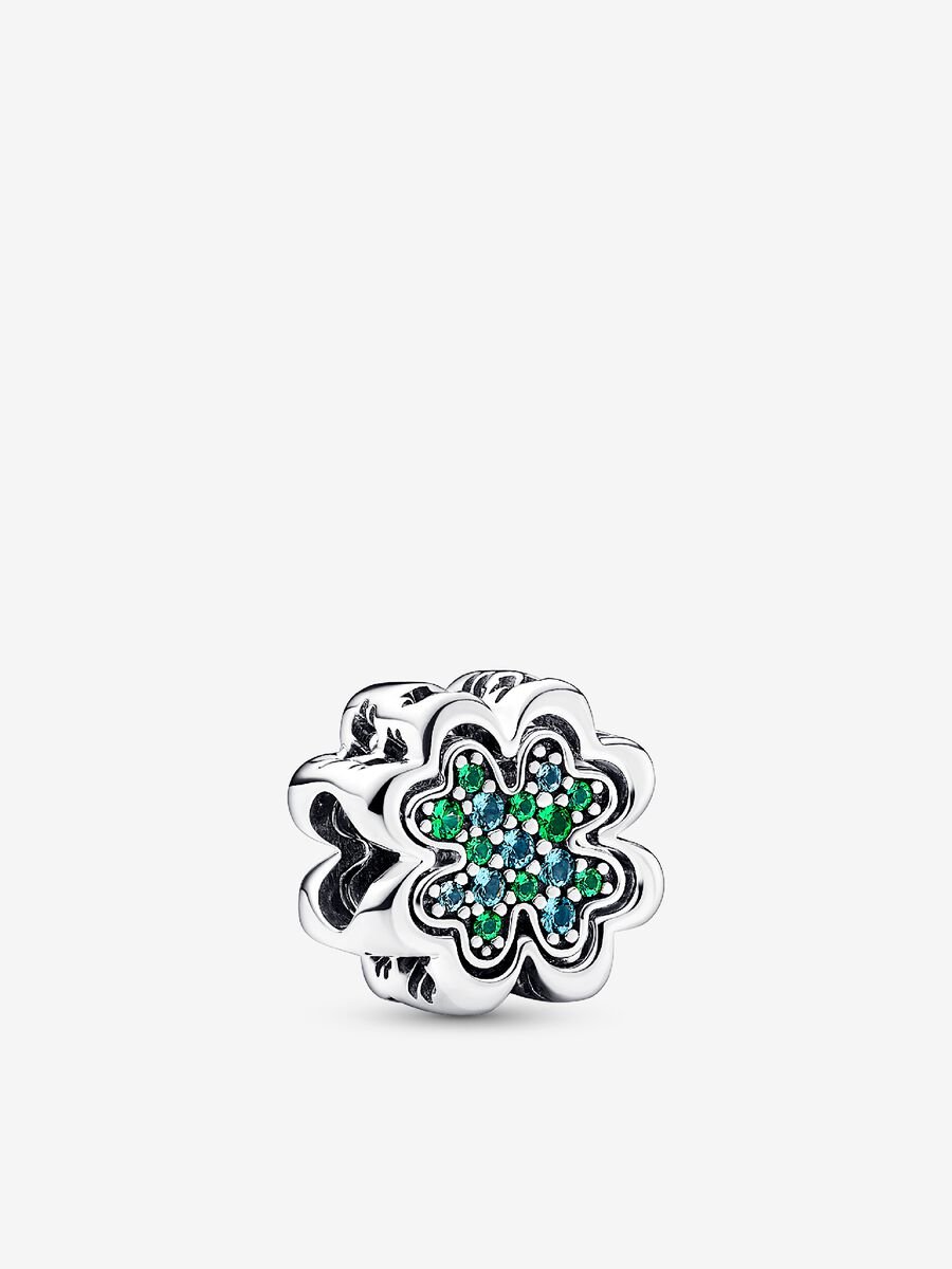 Charm de trébol de cuatro hojas divisible