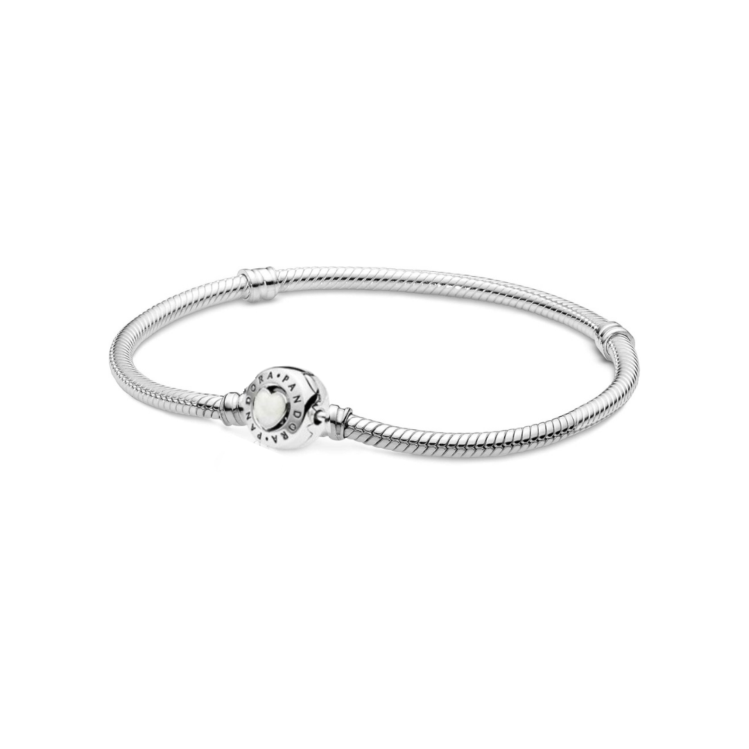 Pulsera cierre corazon blanco 
