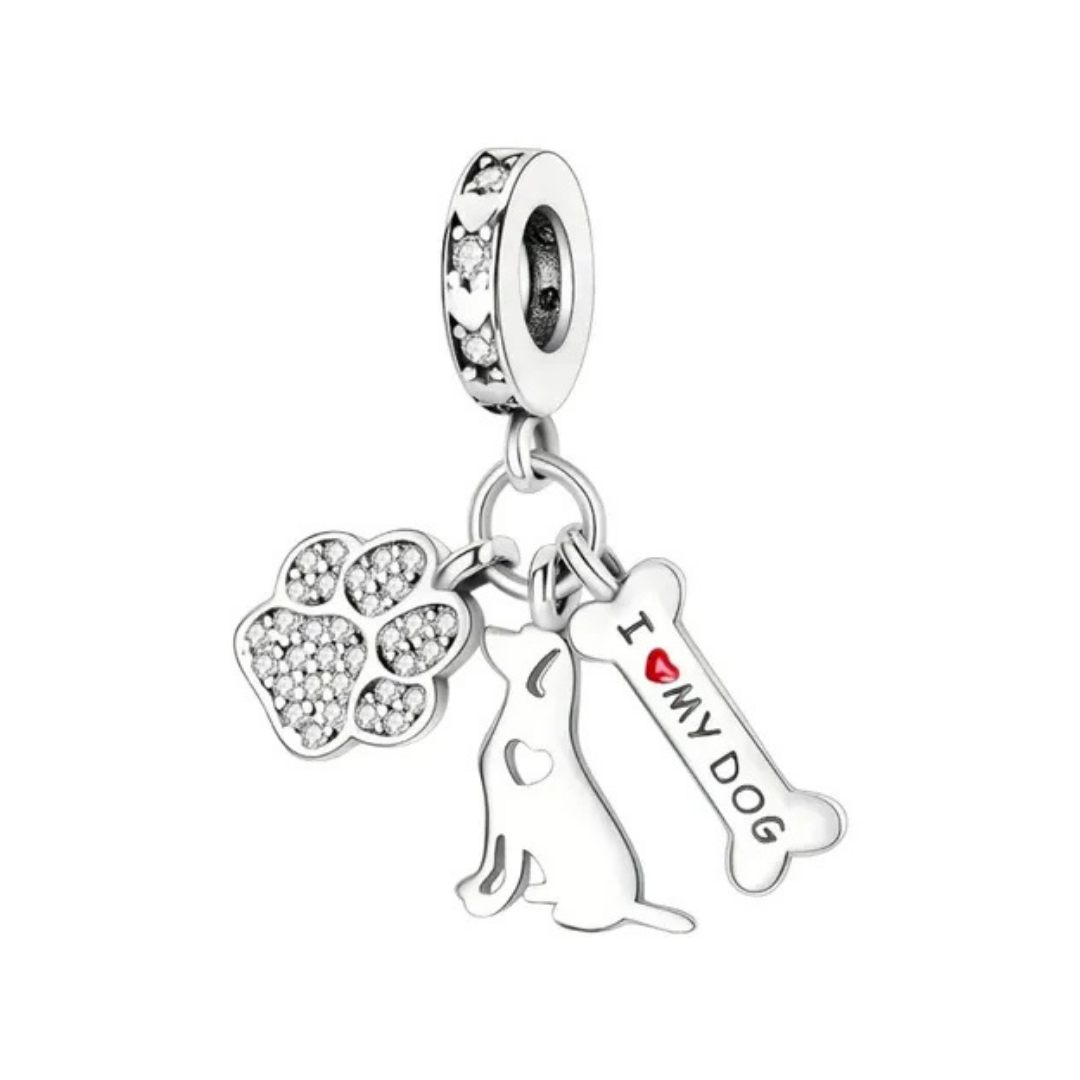 Charm colgante I love my dog 