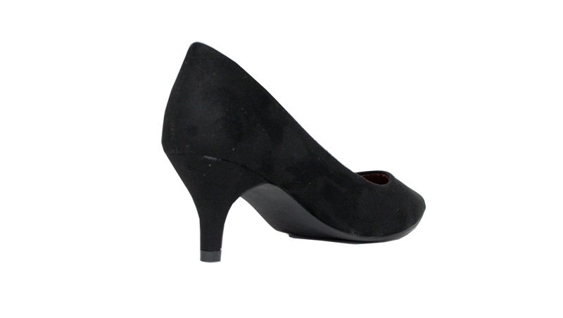 Zapatos de vestir negros tacón fino y bajo