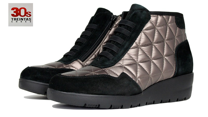 Botines 30 ́s con el lateral guateado en cobre