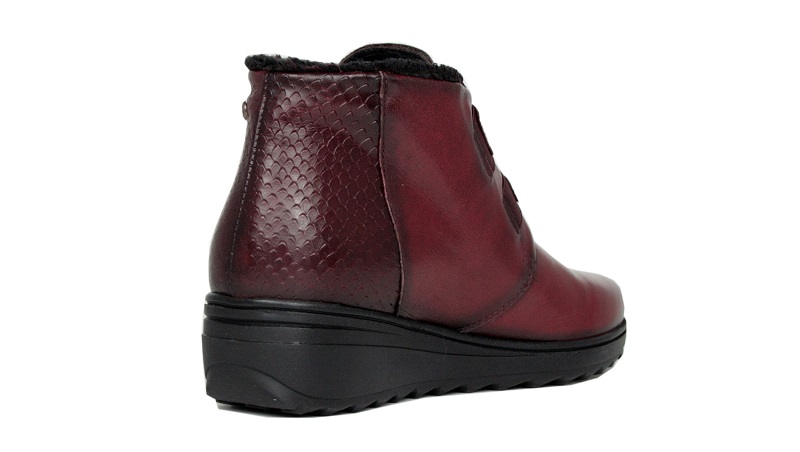 Botines granates forro pelo negro | Giorda