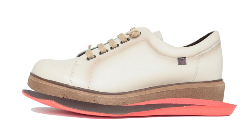 Zapatos de piel color blanco roto