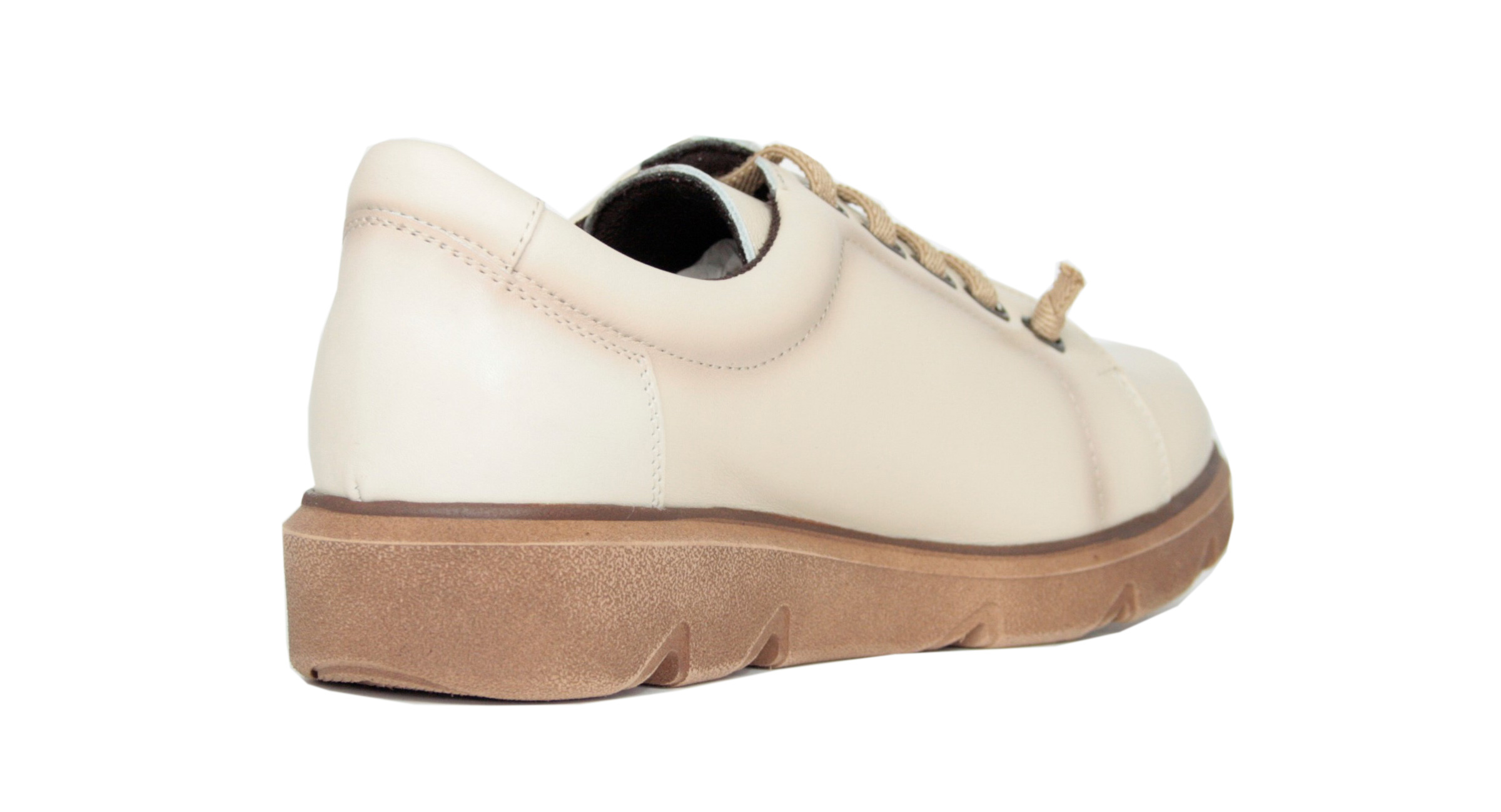 Zapatos de piel color blanco roto