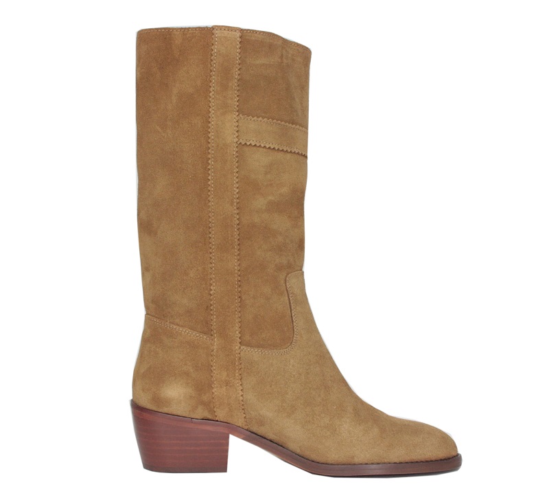 Media bota campera serraje marrón