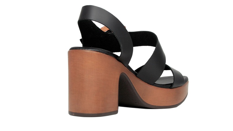 Sandalias de tacón con plataforma | Piel negra