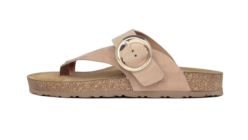 Sandalias de dedo Yokono color nude
