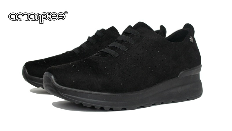 Sneakers  negras para plantilla extraíble |Amarpies