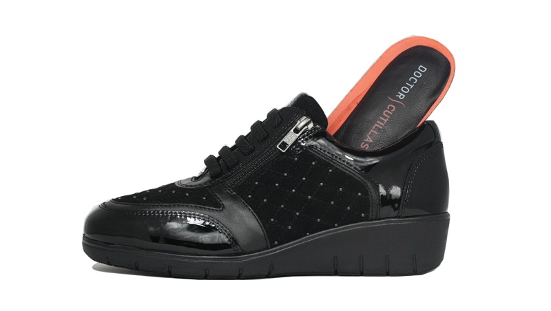 Zapatos Doctor Cutillas plantilla extraíble negros