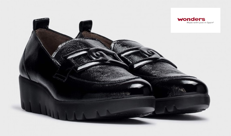 Mocasines Rings negros Wonders