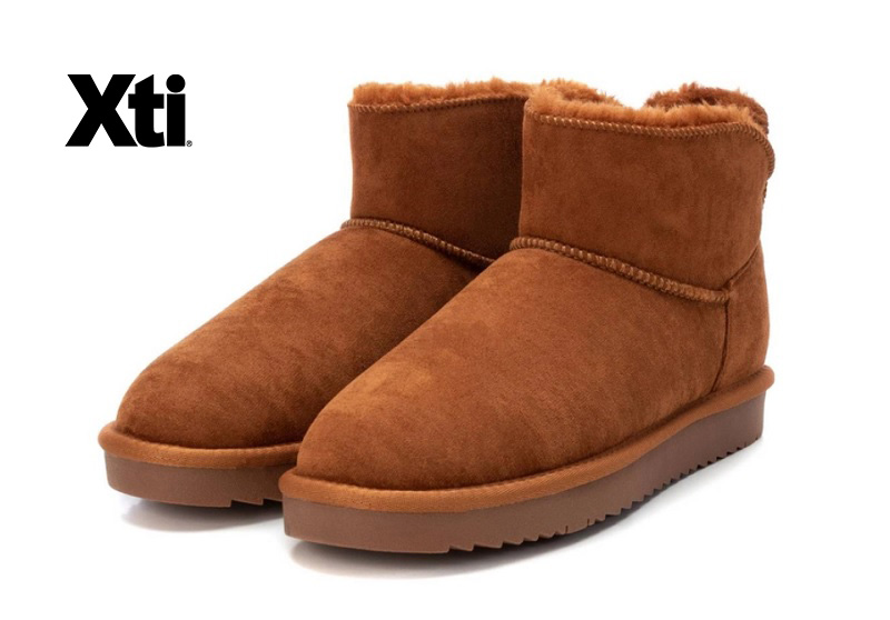 Botines de pelo marrón camel
