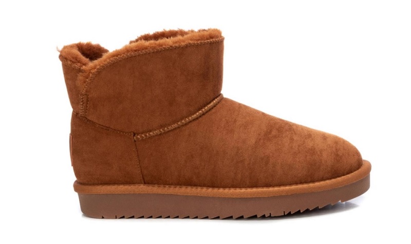 Botines de pelo marrón camel