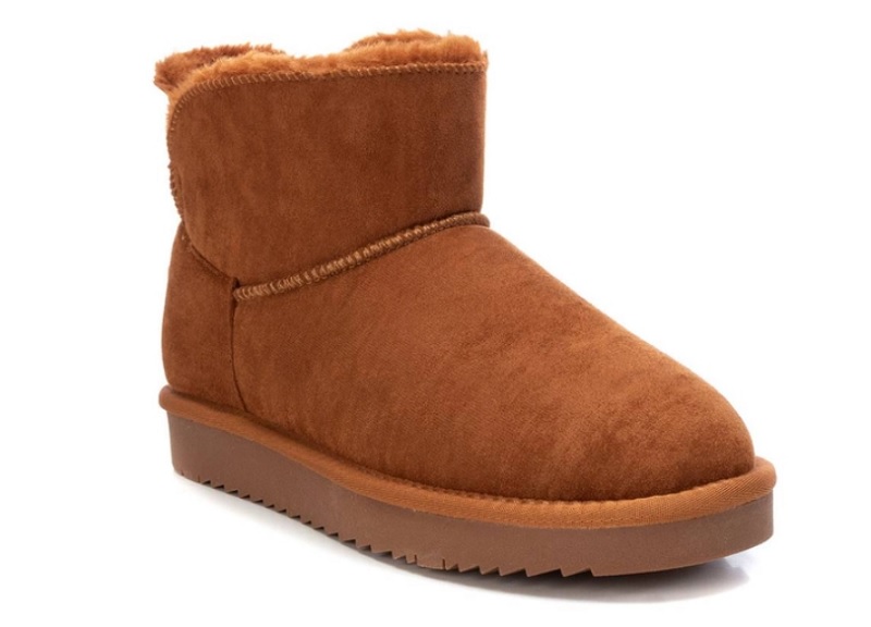 Botines de pelo marrón camel