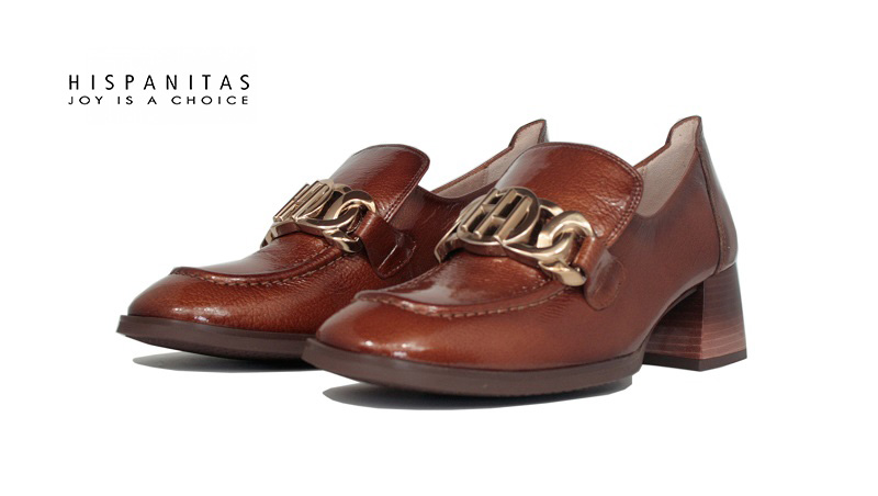 Mocasines de tacón Hispanitas - Charlize color cuero