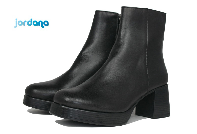 Botines de tacón con plataforma delantera