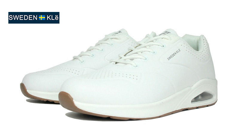 Sneaker blanca con cámara de aire trasera
